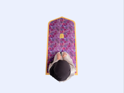 Khaleejiyah Purple Prayer Mat